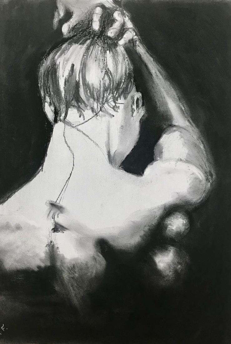 Meisje met naakte rug