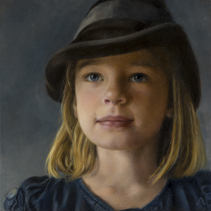 Portretten op doek in olieverf.