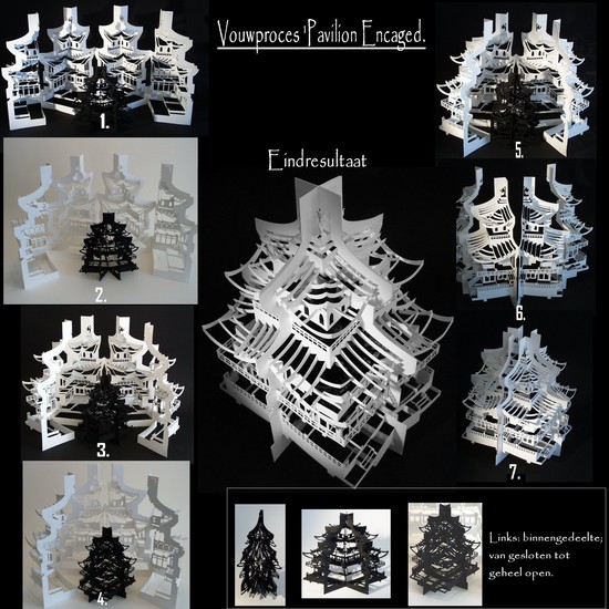 Vouwproces Pavilion encaged