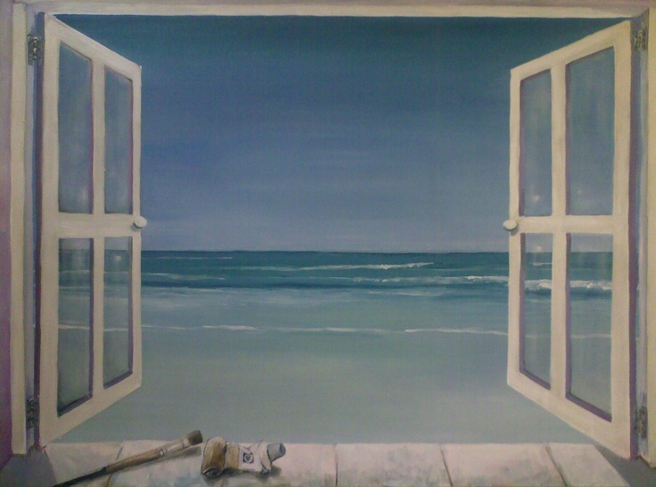 Uitzicht van de schilder