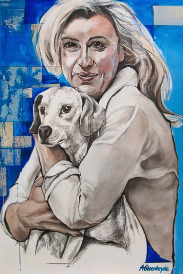 Vrouw met hondje