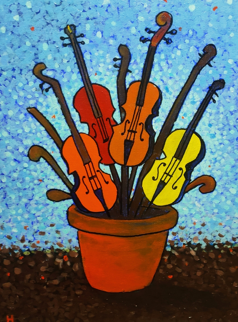 Pot met violen