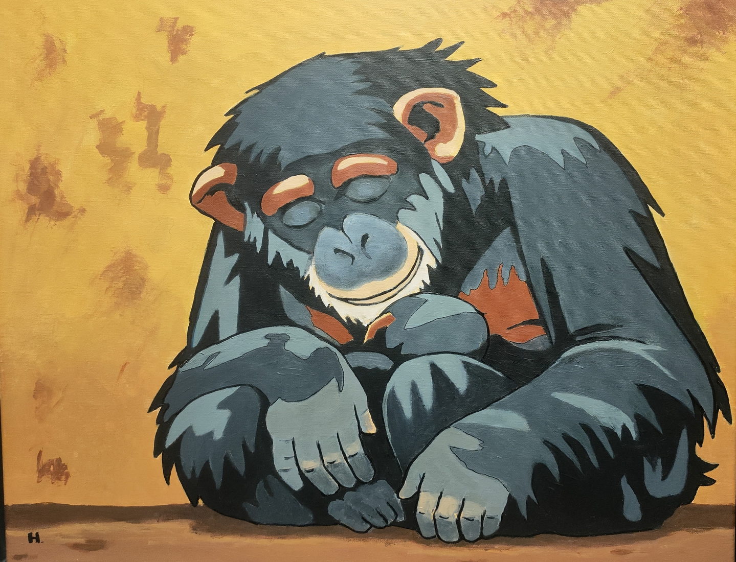 Chimpansee met jong