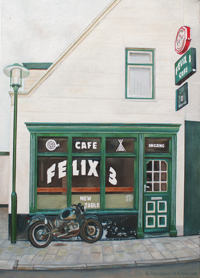 Felix 3, bar te Hilversum ( schilderij in opdracht)