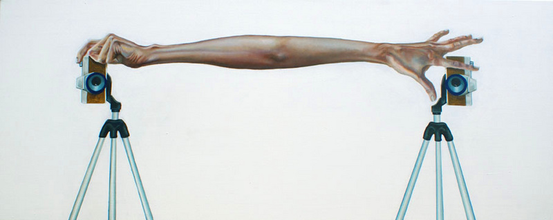 1 arm, 2 hands / 1 arm, 2 handen