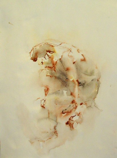 zittende man voorover