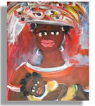 Jean Girigori's work is a celebration of the courageous women and children of the Caribbean. Her portraits and groups are vibrant and joyous. But they ask for the recognition of the great contribution these women make to their community.