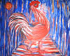 The rooster is a powerful symbol of the preening Caribbean male who rules his family and his roost. Restless and in competition with his rivals he displays his feathers for all to see. For more art and information please visit www.jeangirigori.com