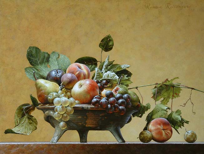 Stilleven met fruitschaal (ode aan Caravaggio)