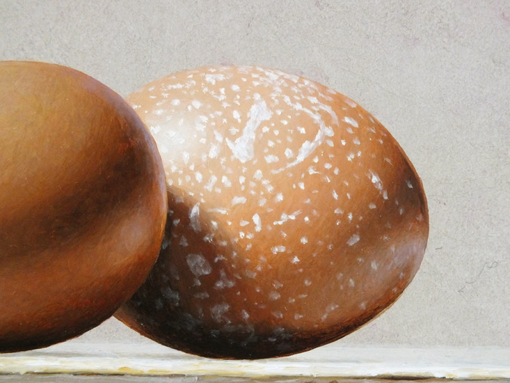 Detail 3 van aardewerk en eieren