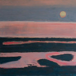 Geabstraheerde natuur, zee- en strandgezichten, acryl op doek.