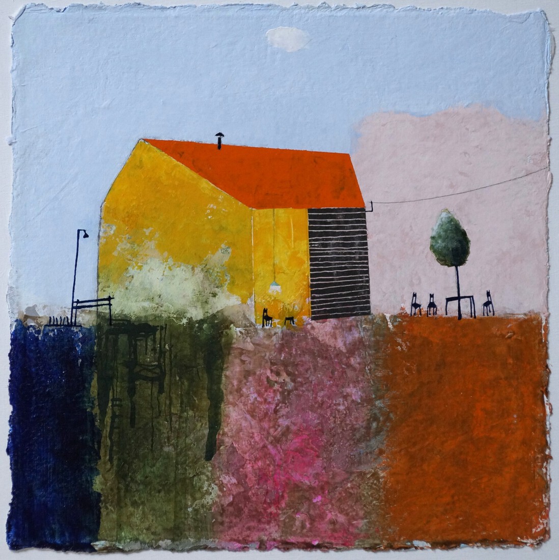 Ontbijt bij de schuur