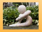 indiaas speksteen, kleur rose, zand lever tinten. afmeting 20x17x10 cm