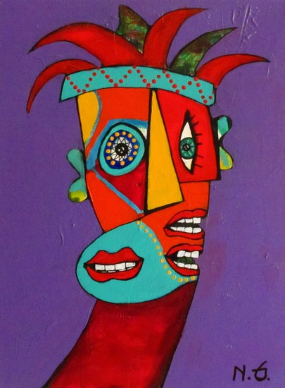 Talking Head inspired by Pablo P. (sold)