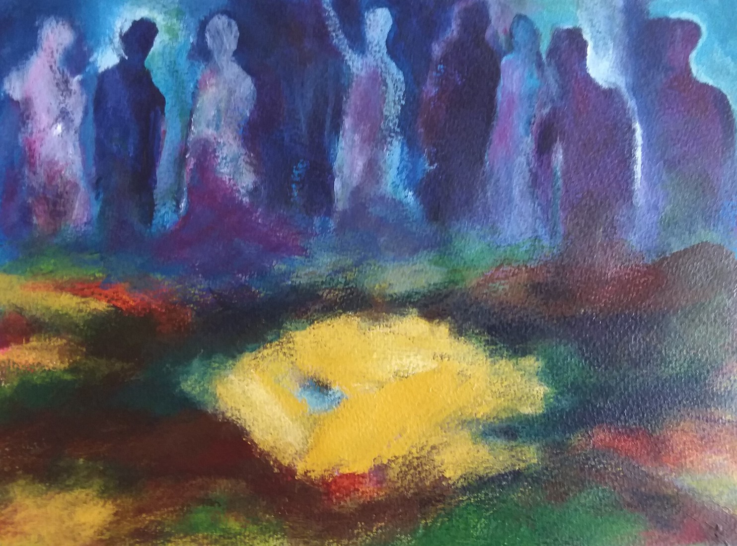 samenscholing in paars