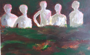 schaduwen rond een waterput