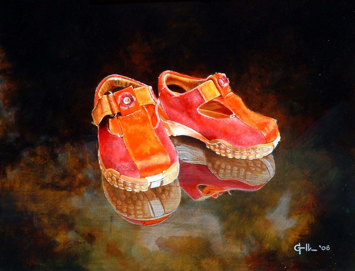 Stilleven 'Mack,s first shoes'