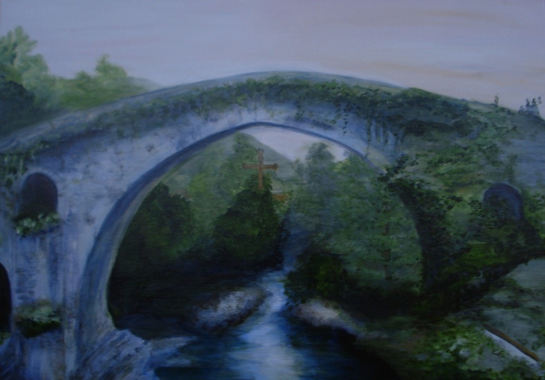 Roman bridge in Cangas de Onis