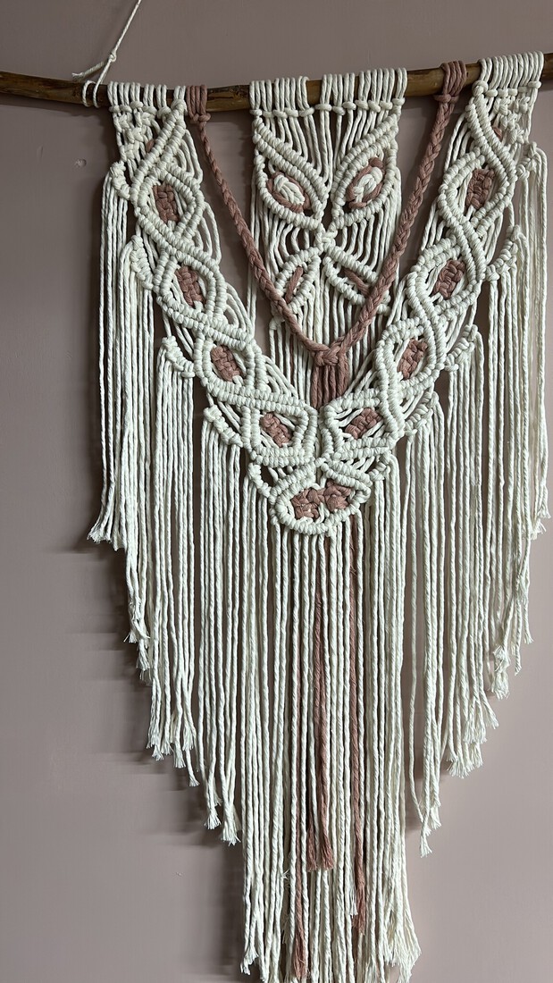 Vlinderkleed wit roze