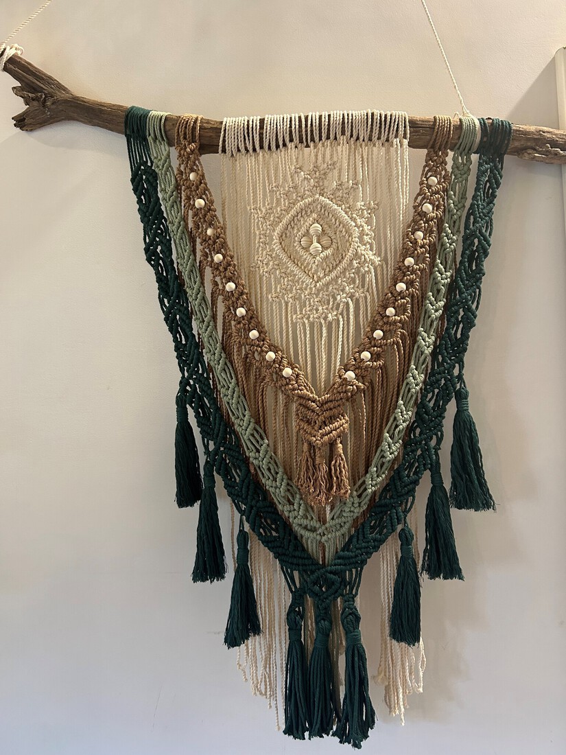 driekleurig wandkleed