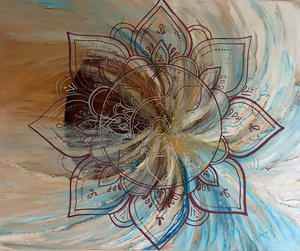 Schilderijen in de categorie enkelvoudige bloemen en mandela's.