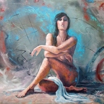 Abstract-realistisch werk mooie vrouwen - sensueel, romatisch