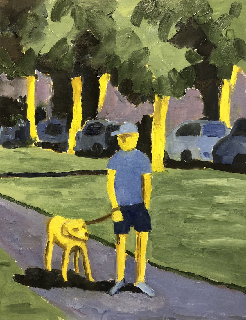 boy and dog