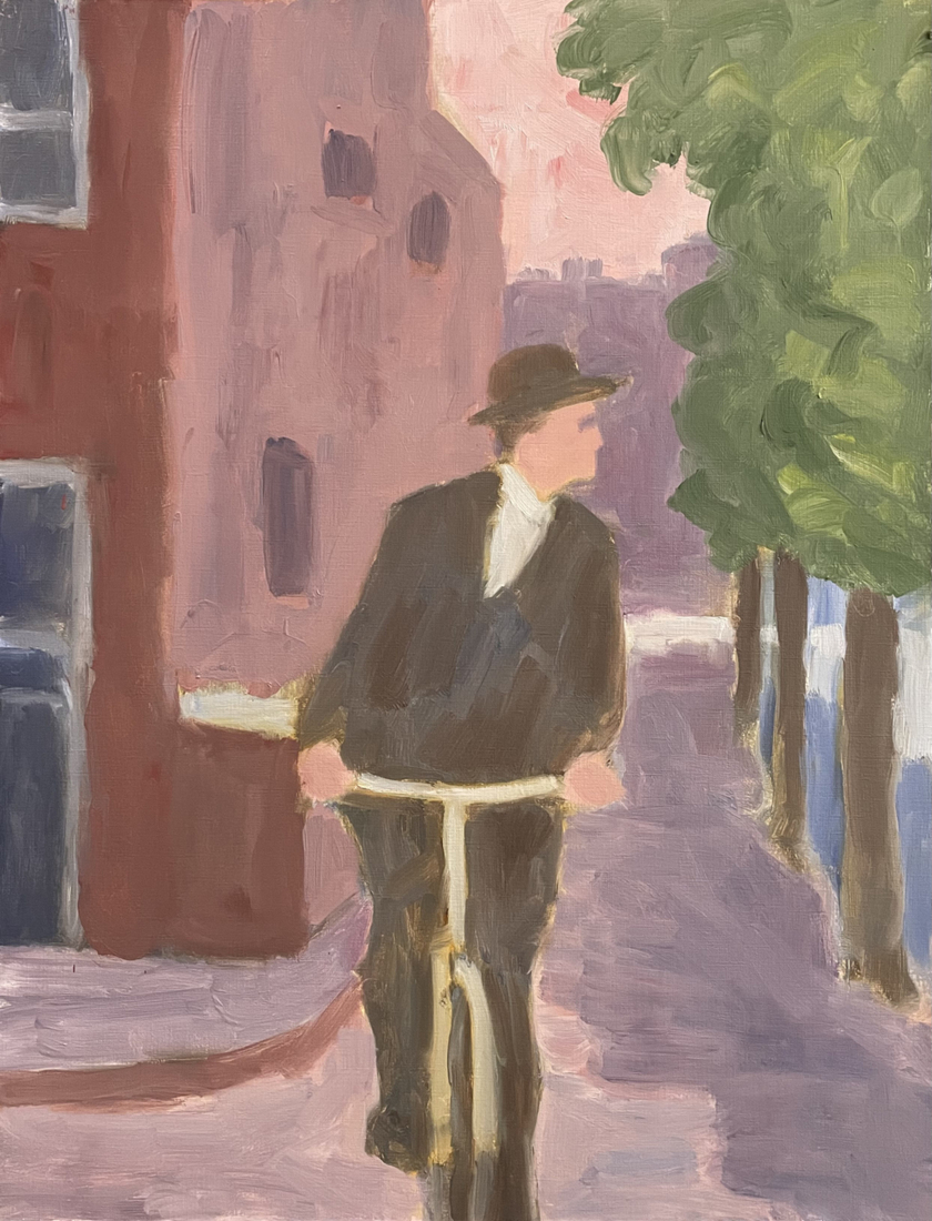 cyclist with hat