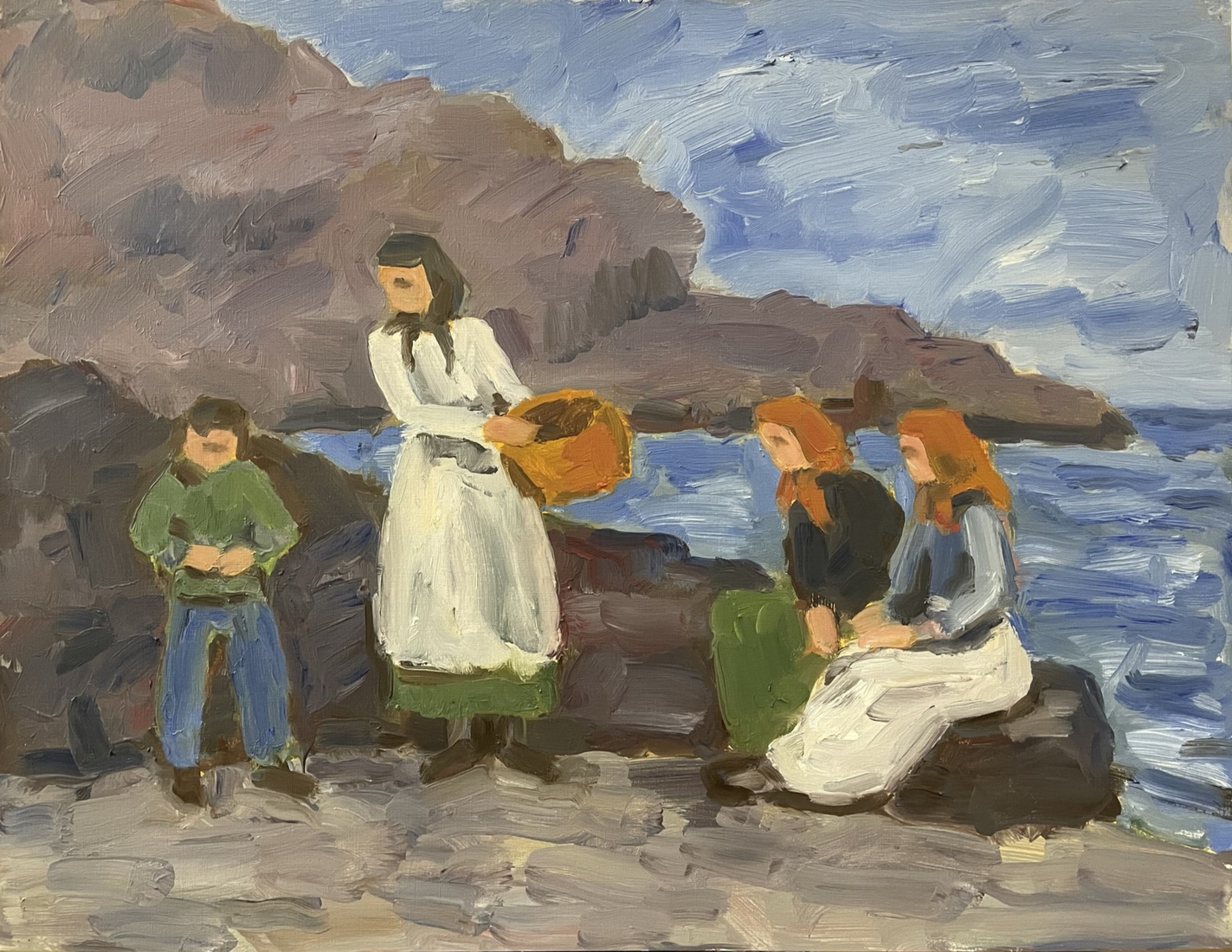figures by the sea