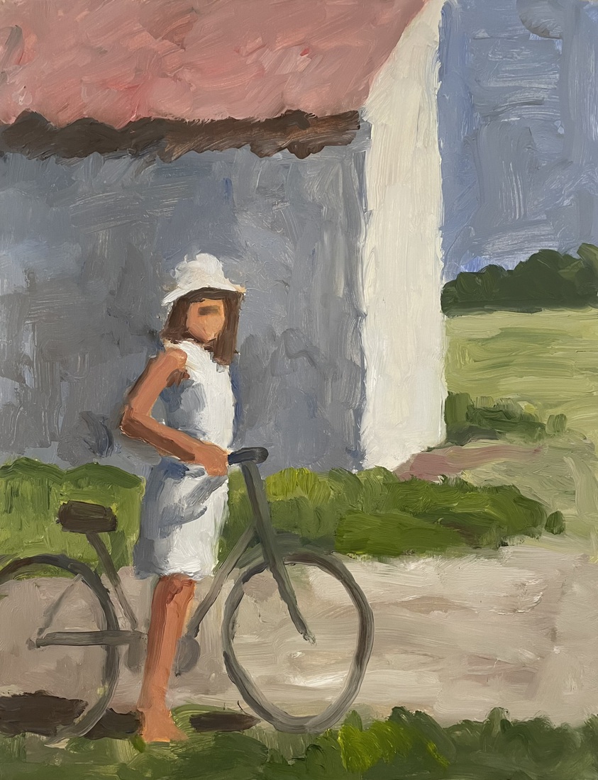 girl with bike