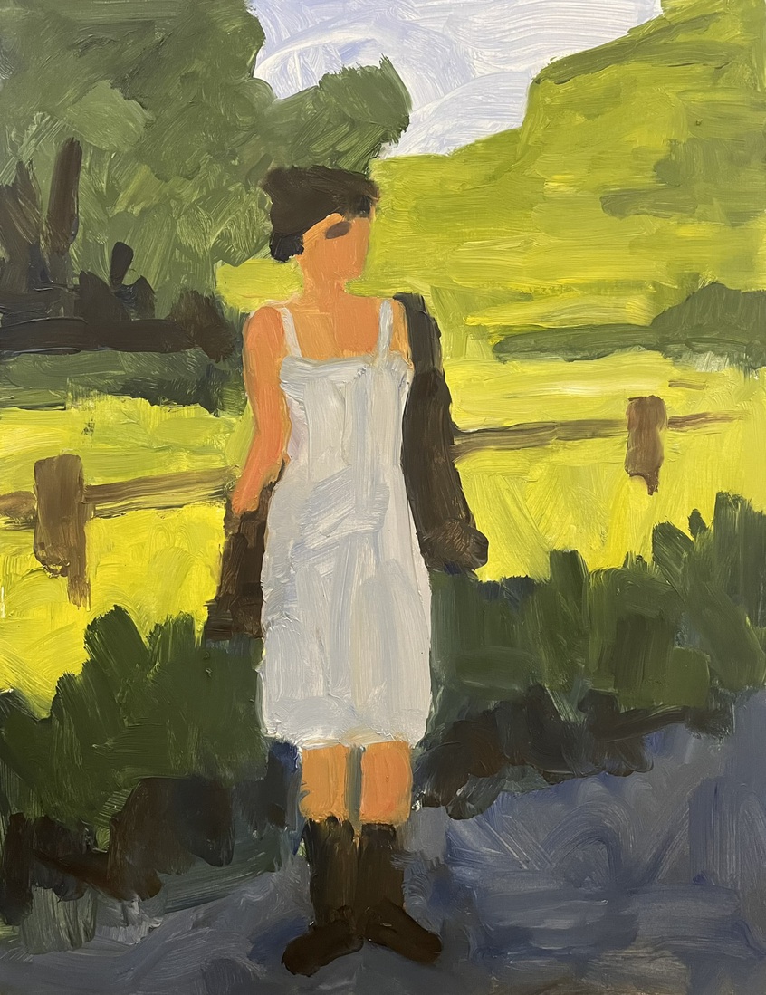 woman in landscape