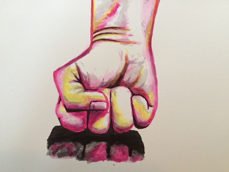 Bang there it is! Techniek: Brushpen