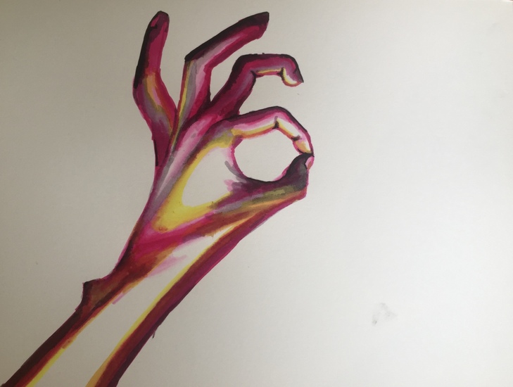 Het is allemaal ok! Techniek: Brushpen