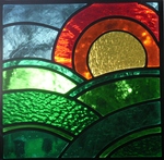 Glas in lood raamhanger.