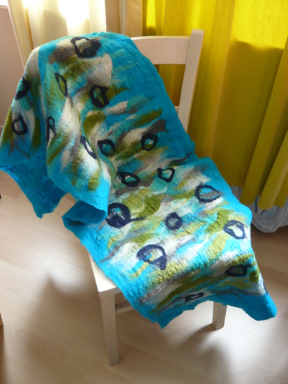 Drops - schilderij van vilt