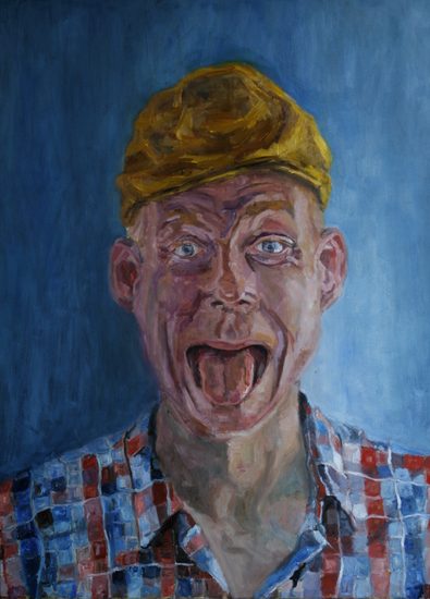 Zelfportret met geruit hemd