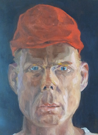 Selfie met rode muts