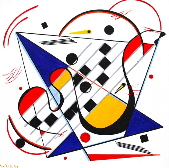 composition 5 on linnen