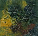 Het samengaan van ritme, herhaling, eenheid, rust, aardsheid en verbondenheid met de natuur en/of het heelal spelen in mijn schilderijen een grote rol. Wat mij bezighoudt is het zoeken naar harmonie in beweging en rust, materie en abstractie, bezinning en monochromiteit.