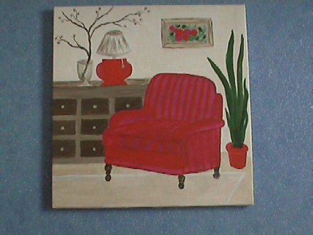 huiskamer rood