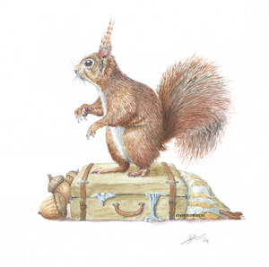 Met veelal het karakter van een illustratie teken ik planten en dieren. Die laatste hebben veelal inderdaad een verhaal, staan voor iets dat mij dierbaar is. Gebruikt materiaal is aquarel en (kleur)potlood.