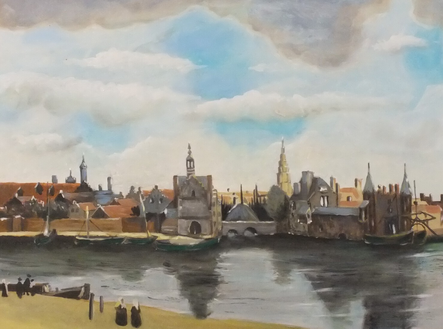 Zicht op Delft 1920