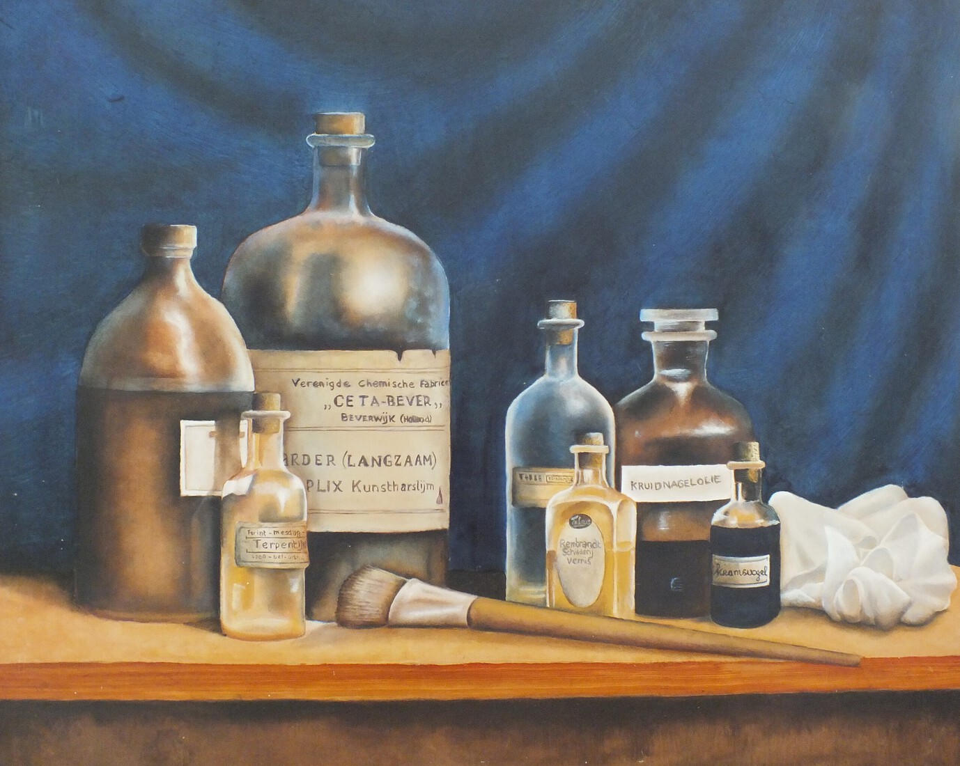 Schilderstafel met kwast