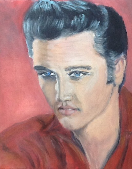 Portret Elvis Presley.