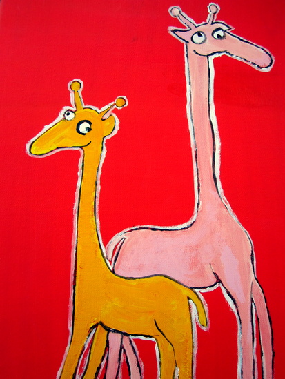 happy girafs