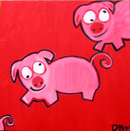 Happy pigs