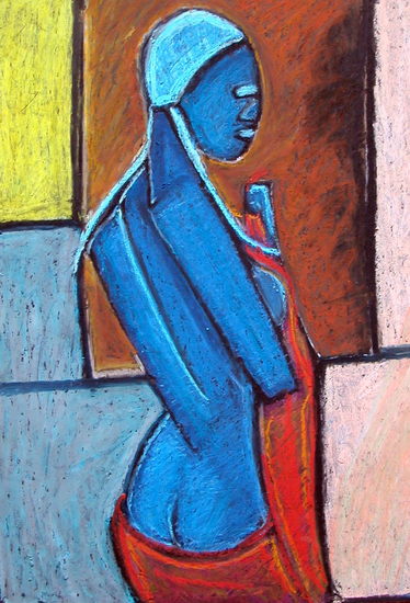 Blauwe vrouw
