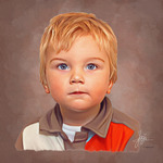 mensen d.m.v. smudge painting geschilderd en op canvas geprint.