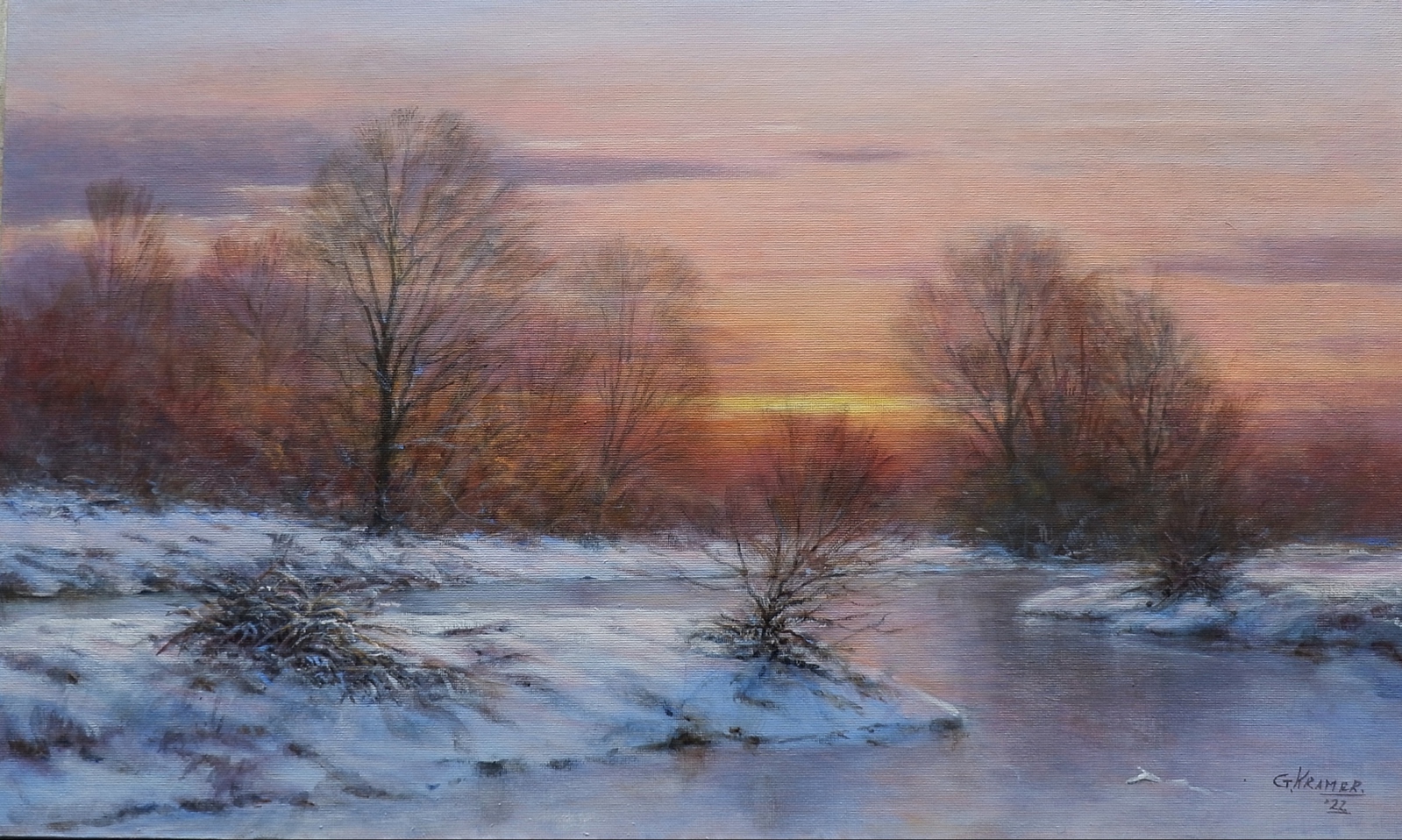Winterlandschap - Last light