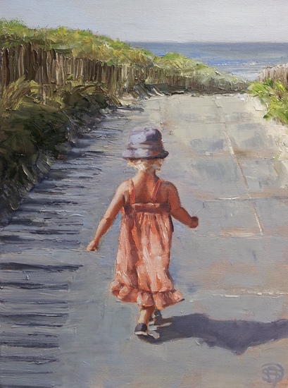 alleen naar het strand